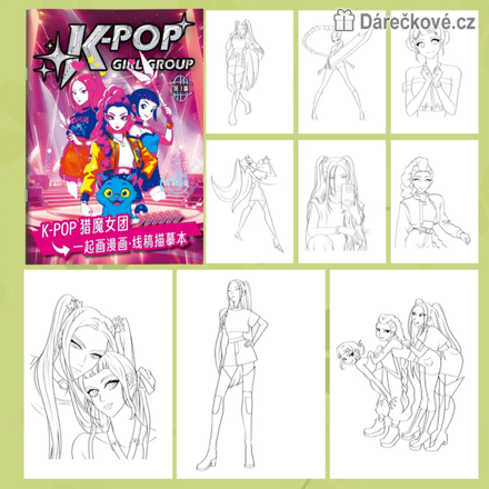 Omalovánky K-pop: Lovkyně démonů (Demon Hunters)