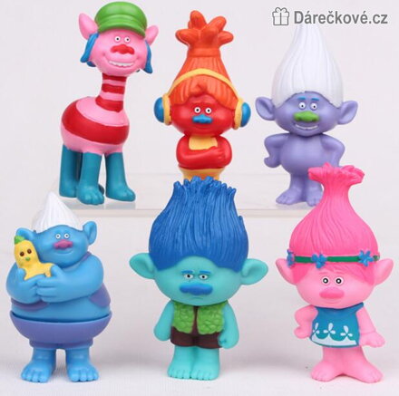 Figurky Trolové 6 ks | Sada figurek Trolls