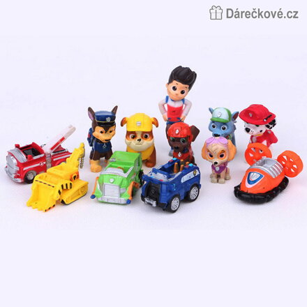  Figurky Tlapková patrola 3–5 cm sada 12 ks | Paw Patrol figurky