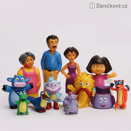 Figurky Dora 12 ks | Pohádkové postavičky Dora průzkumnice