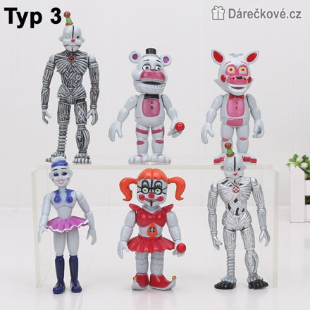 Figurky ze hry Five Nights at Freddy's, 6 ks (3 sety)