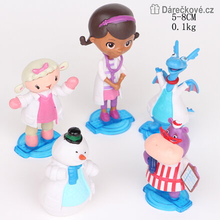 Figurky Doktorka Plyšáková 5 ks | Sada figurek Doc McStuffins 5–7 cm
