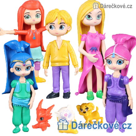 Figurky Shimmer and Shine 8 ks | Pohádkové figurky Třpytka a Světla