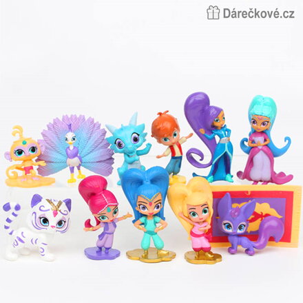 Figurky z pohádky Třpytka a Světla (Shimmer and Shine), 12 kusů