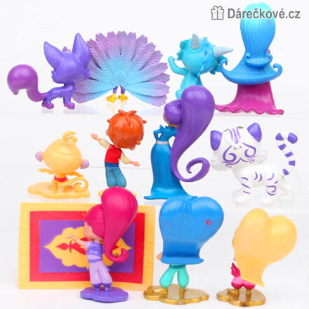 Figurky z pohádky Třpytka a Světla (Shimmer and Shine), 12 kusů