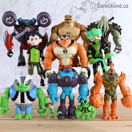 Figurky Ben 10 11 ks 4–13 cm | Akční figurky ze seriálu Ben 10
