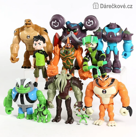 Figurky Ben 10 11 ks 4–13 cm | Akční figurky ze seriálu Ben 10