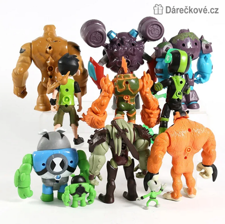 Figurky Ben 10 11 ks 4–13 cm | Akční figurky ze seriálu Ben 10