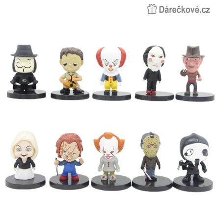 Figurky Chucky Dětská hra 10 ks | Hororové mini figurky Chucky