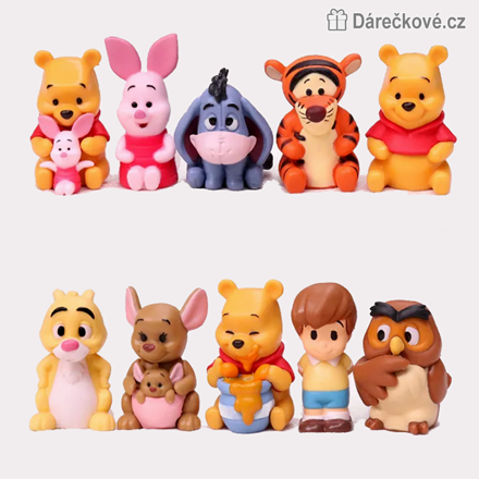 Figurky Medvídek Pú 10 ks | Disney sada figurek Medvídek Pú 5 cm