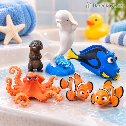 Figurky do vody Nemo 6 ks | Koupací figurky Hledá se Nemo pro děti