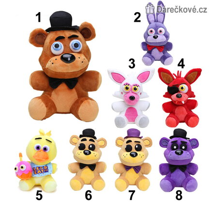 Plyšáci z oblíbené a strašidelné hry Five Nights at Freddy's, vel. 25cm
