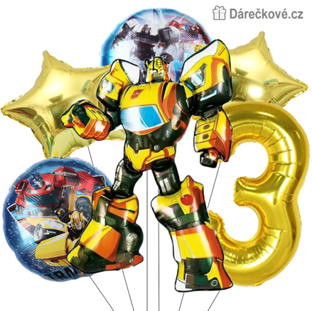 Transformers narozeninová balónková sada 6 ks | Bumblebee 