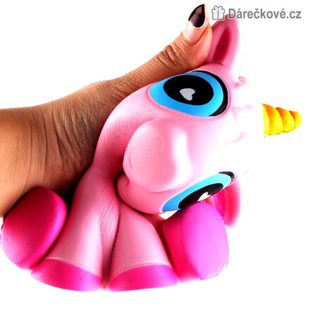 Mačkací růžový jednorožec, vel. 14cm
