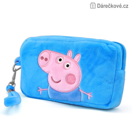 Plyšová obdélníková peněženka na zip Prasátko Peppa - Pepina (Peppa Pig)