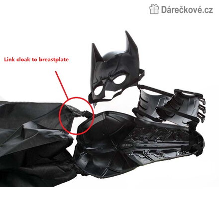 Batman dětský kostým s maskou, brněním a pláštěm – karnevalový kostým pro děti 2–6 let