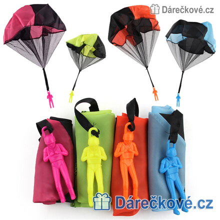 Házecí retro parašutista s padákem | Vystřelovací parašutista