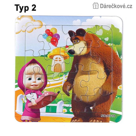 Papírové puzzle Máša a medvěd 