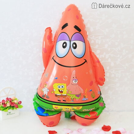 3x Fóliový balónek Patrik SpongeBob 60 × 41 cm | Narozeninová dekorace