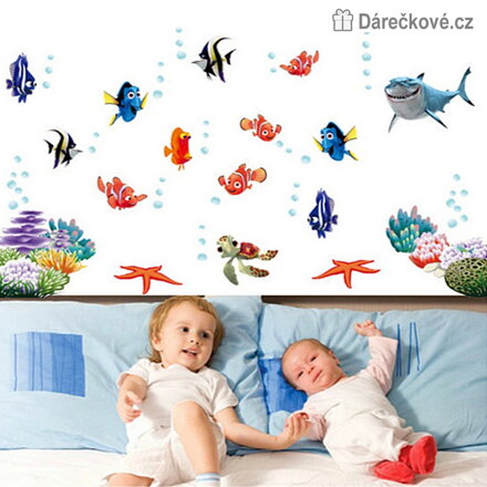 Hledá se Nemo samolepka na zeď 130 × 60 cm | Dekorace do dětského pokoje
