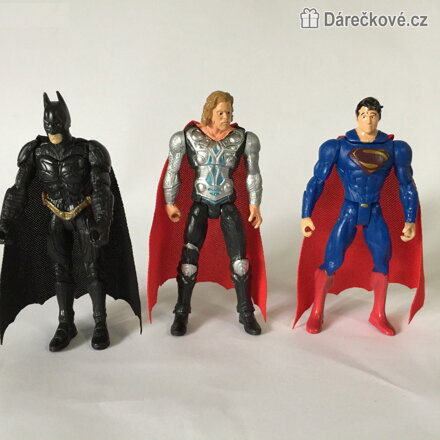 Figurky Avengers, 6 ks, Iron man, Superman, Kapitán A., Hulk, Batman, Thor