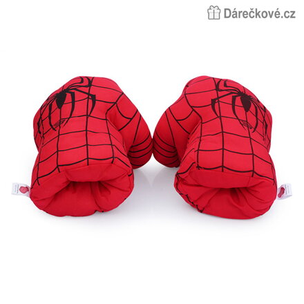 Velké plyšové boxovací rukavice Spiderman a Hulk 33 cm | Dětské boxovací rukavice