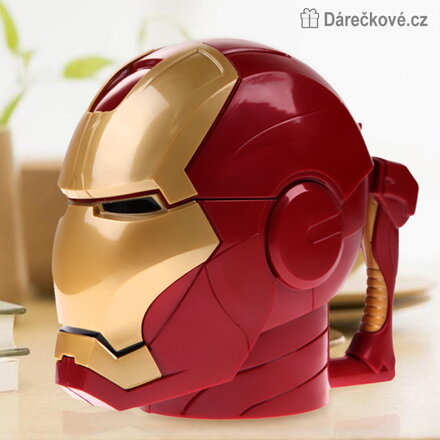 3D hrnek Iron Man Avengers | Otevírací hrnek Ironman s víkem