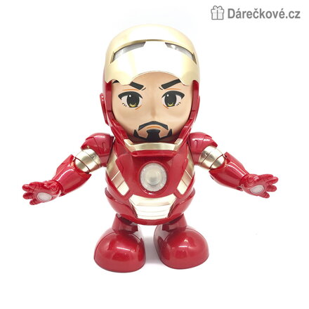 Svítící, hrající a tancující Iron Man, vel. 19cm