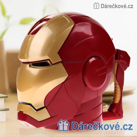 3D hrnek Iron Man Avengers | Otevírací hrnek Ironman s víkem