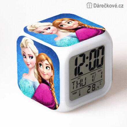 Ledové království dětský LED budík | Frozen svítící hodiny