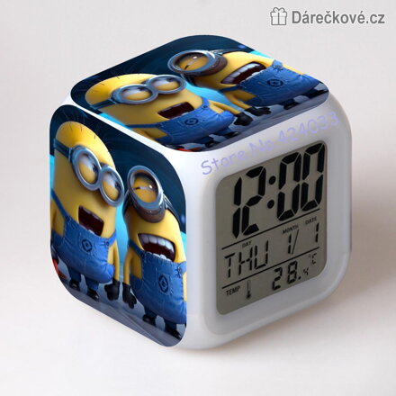 Mimoni dětský LED budík | Minions svítící digitální hodiny