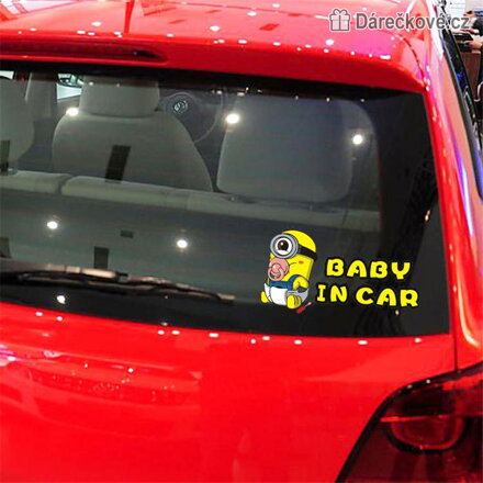 Samolepka na sklo auta Mimoň Baby in Car | samolepka do auta