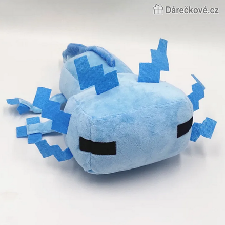 Modrý Axolotl Minecraft 30cm