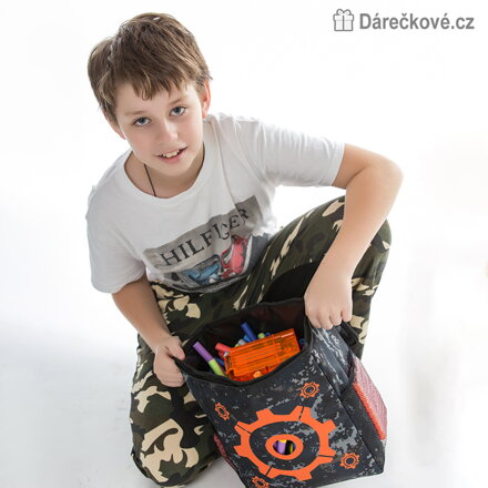 Multifunkční taška / batoh na uložení šipek Nerf s terčem