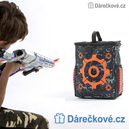 Multifunkční taška / batoh na uložení šipek Nerf s terčem