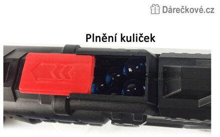 Nerf pistole černá na vodní náboje a měkké střely | Dětská vystřelovací pistole