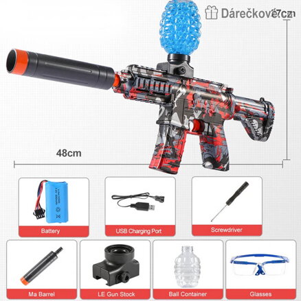 Elektrický samopal Nerf na vodní kuličky | Dětská vodní zbraň 4 barvy
