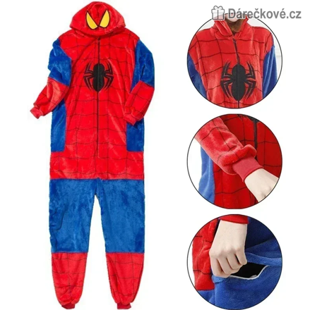 Spiderman overal | Plyšové pyžamo Spider-Man pro děti