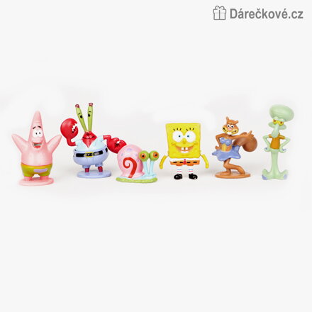 6ks figurek SpongeBoba a kamarádů