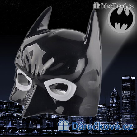 Svítící LED maska Batman | Karnevalová plastová maska pro děti