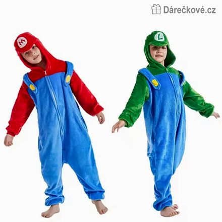 Mario overal | Plyšové pyžamo Super Mario