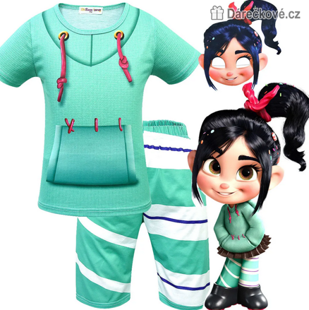 Karnevalový kostým Vanilka z pohádky Raubíř Ralf (Vanellope), typ 1