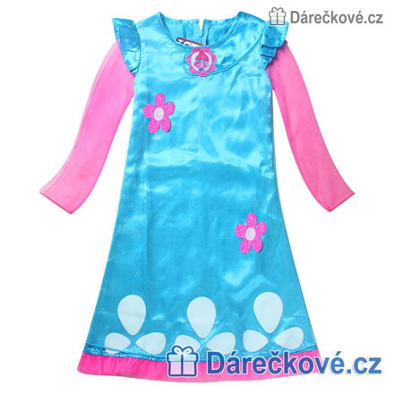 Šaty a paruka princezny Poppy, Trolové/Trolls (karnevalový kostým), typ 1
