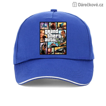 Kšiltovka GTA 5 Nastavitelná | Čepice Grand Theft Auto pro fanoušky hry