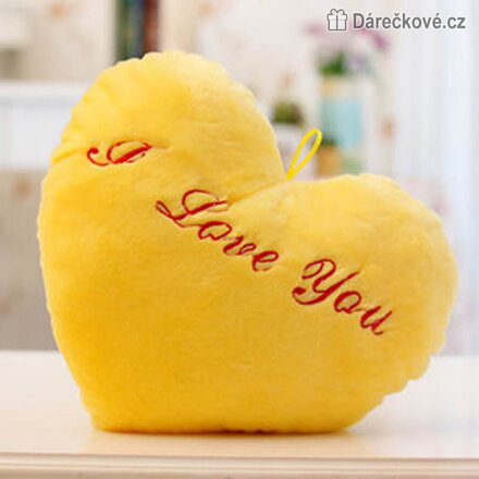 Svítící LED polštář ve tvaru srdce I Love You