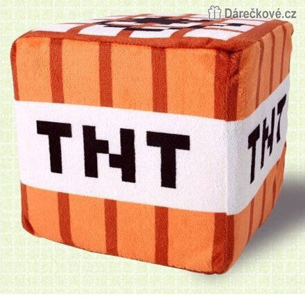 Minecraft TNT plyšová kostka 10/20/30 cm 