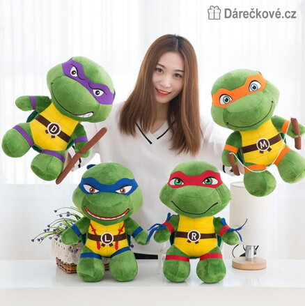 Plyšová Ninja želva 25/40cm - Michelangelo 