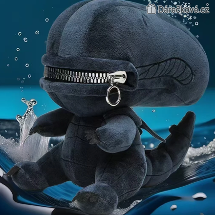 Alien Xenomorph plyšák 23 cm | Plyšová hračka se zipovými ústy
