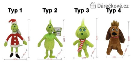 Plyšáci z pohádky Grinch | Vánoční plyšové postavičky Grinch
