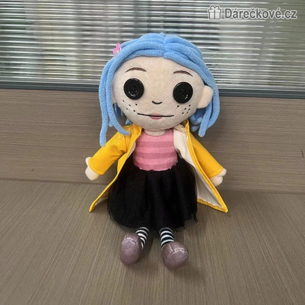 Koralína plyšová hračka 28 cm | Coraline plyšák z filmu Koralína a svět za tajnými dveřmi